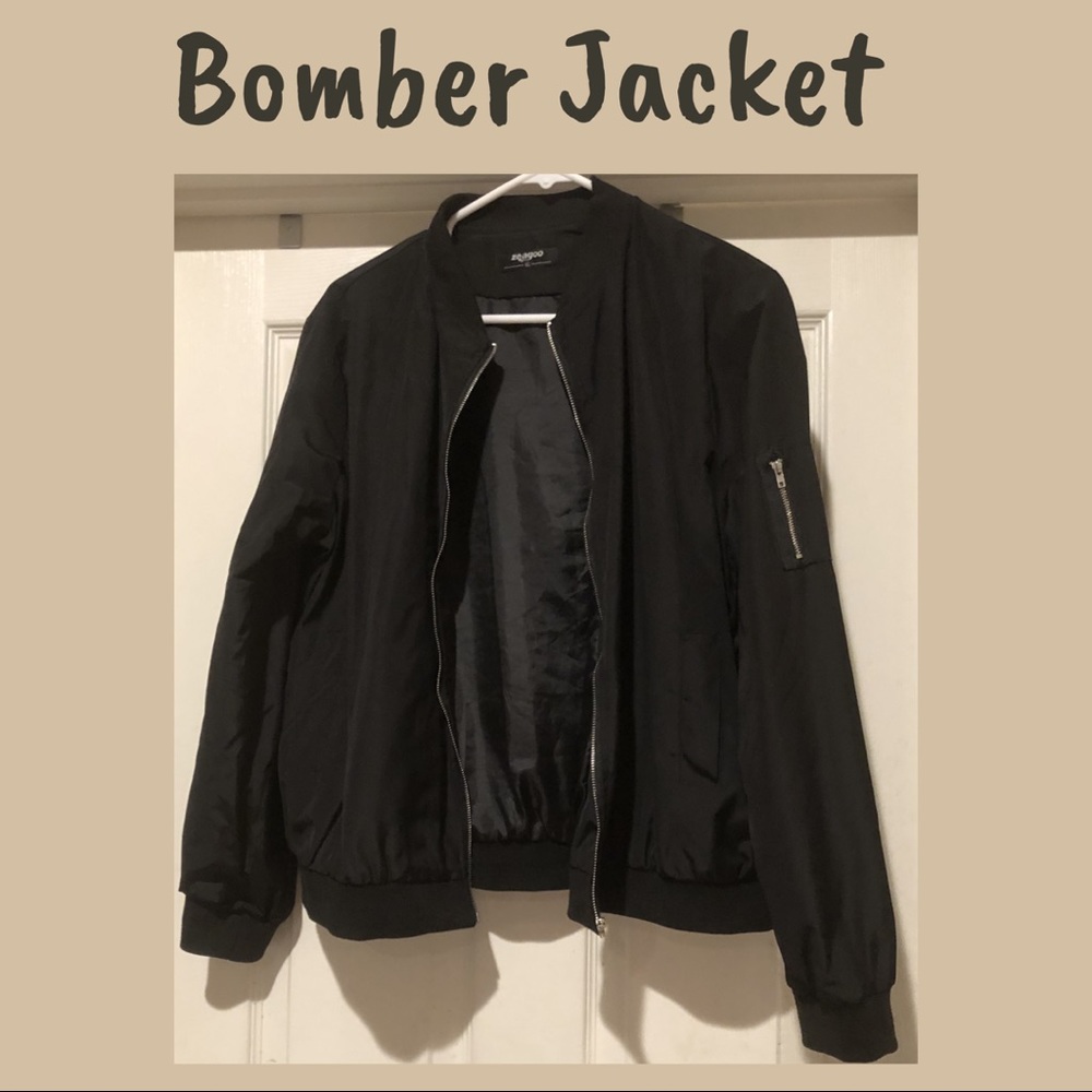 Black Bomber Jacket